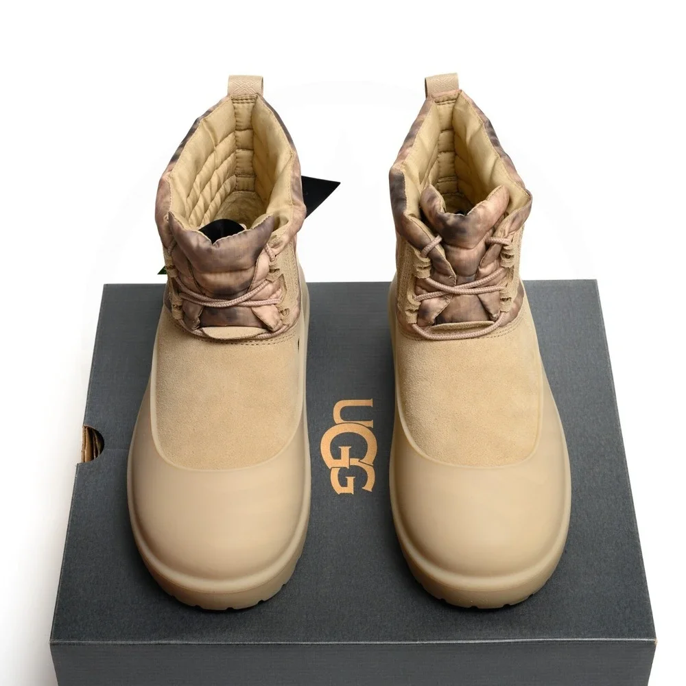 UGG Classic Mini Lace WEA Smokescreen Mens Sz 7 Waterproof Boots Removable Cover